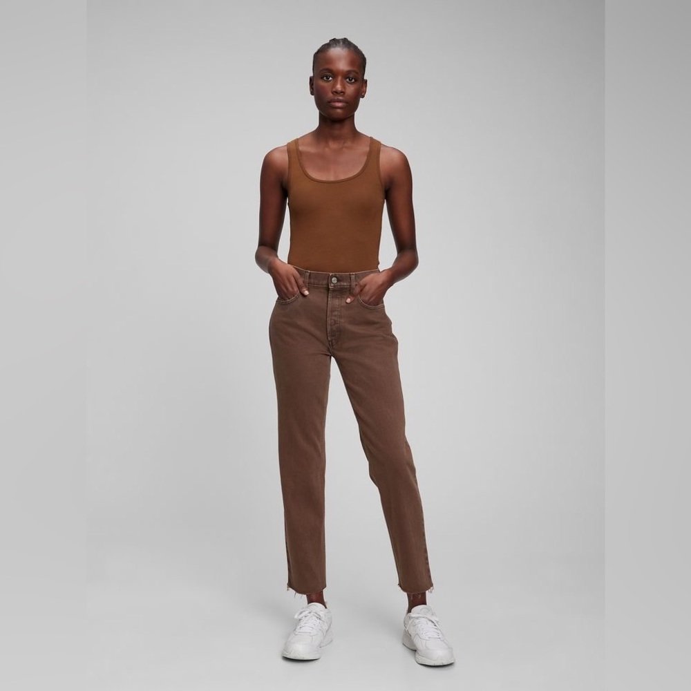 NWT Gap Brown Cheeky Straight Petite Jeans